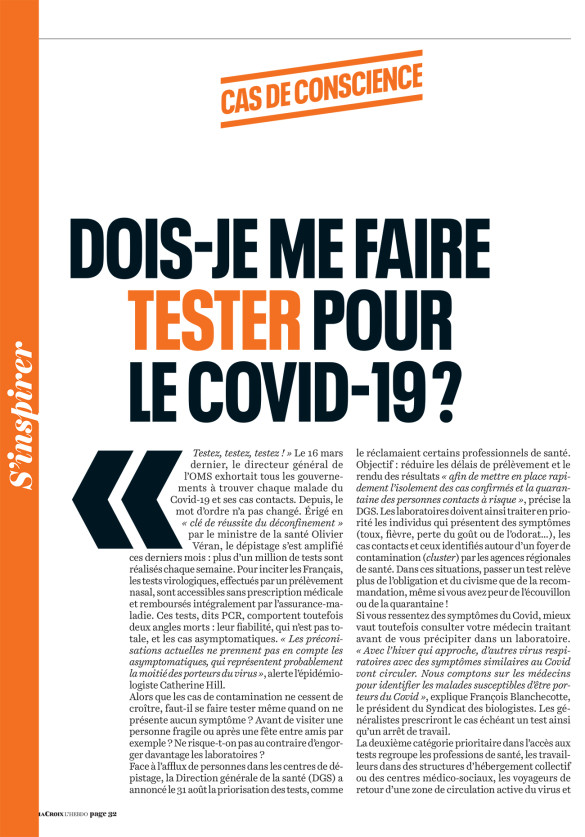 Minimiam - Journal La Croix du 2020/09/19